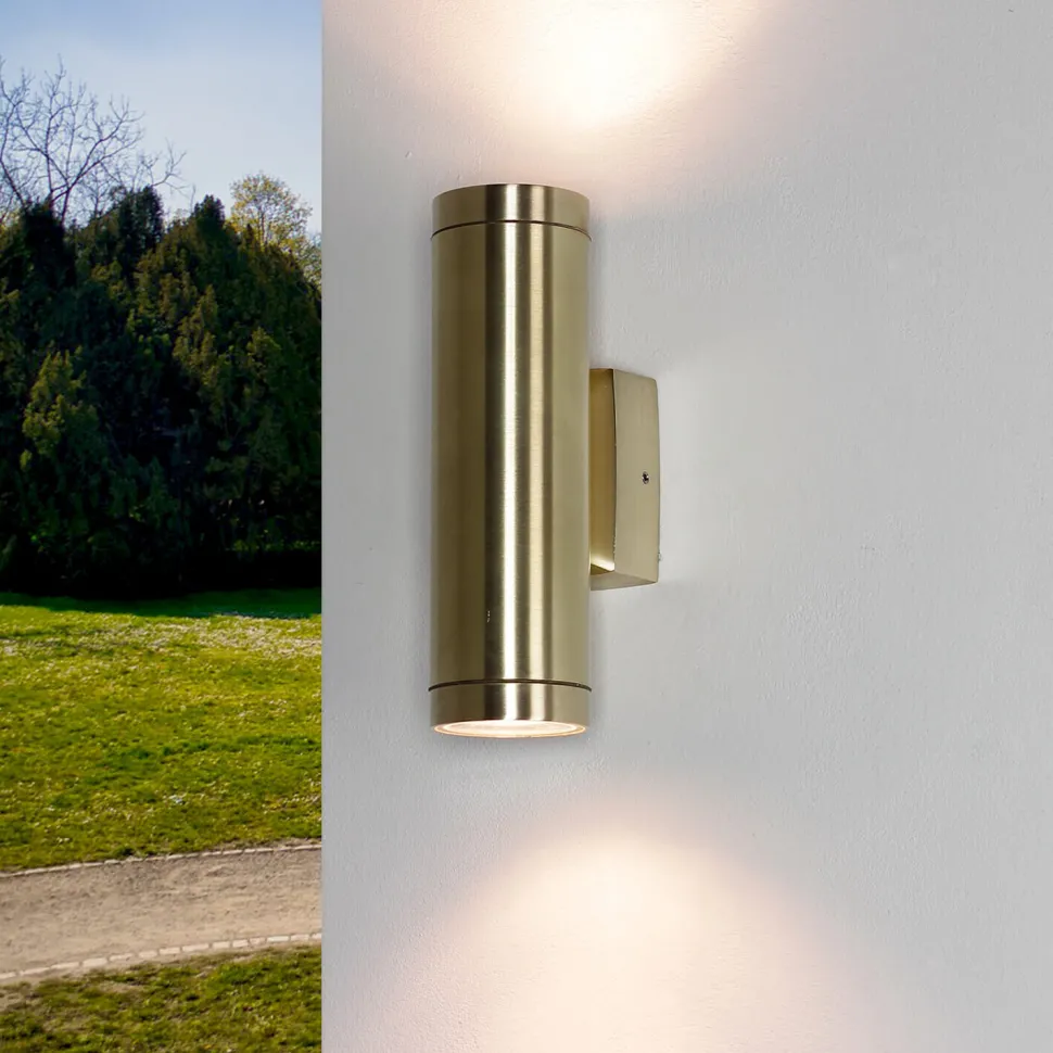 Up Down Leuchte Außen Messing massiv IP64 rostfrei