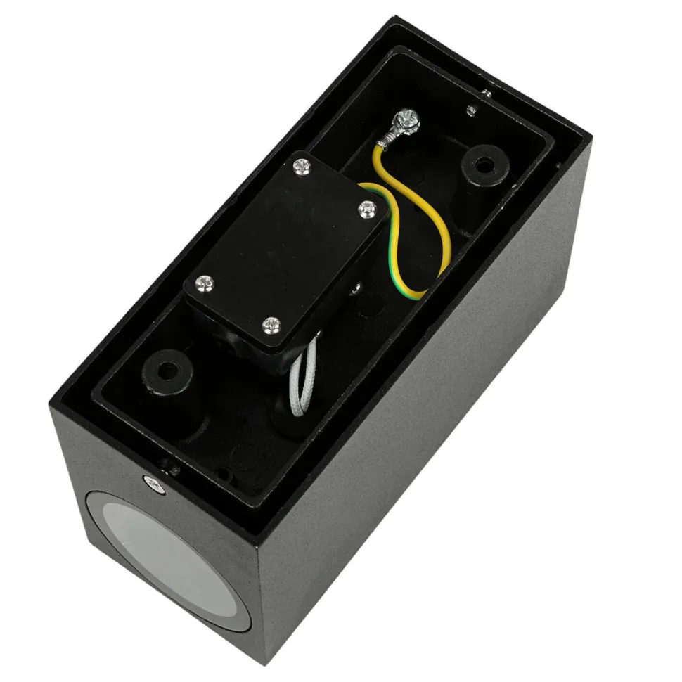 Up Down Leuchte Außen Wandlampe Strahler Schwarz Antik AALBORG Außenwandleuchte