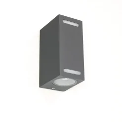 Up Down Wandlampe AALBORG Aluminium eckig IP44 Haus