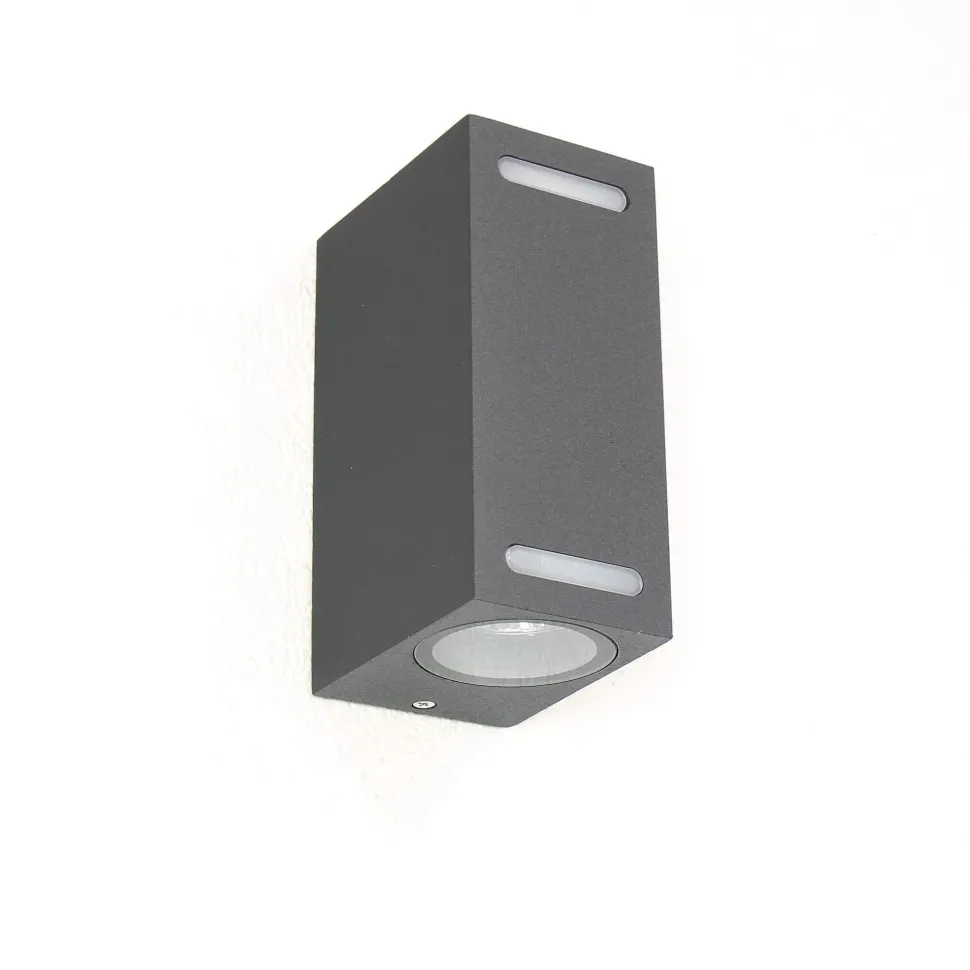 Up Down Wandlampe AALBORG Aluminium eckig IP44 Haus