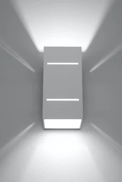 Up Down Wandlampe ARRIA Weiß Aluminium eckig G9 Flur