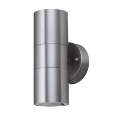 Up Down Wandlampe Außen Stahl IP44 GU10 H:16 cm 2-flmg