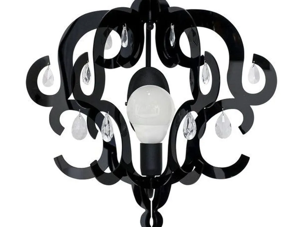 Verspielte Wandleuchte in schwarz