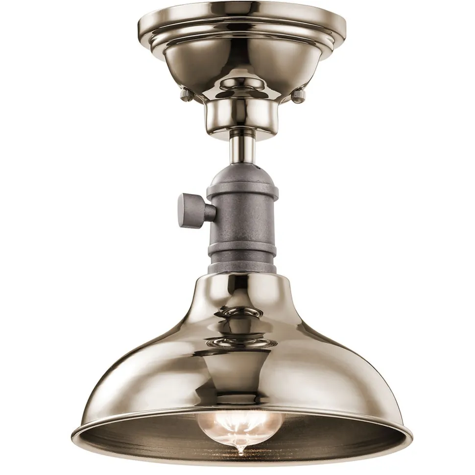 Verstellbare Deckenleuchte Industrial Design in Nickel