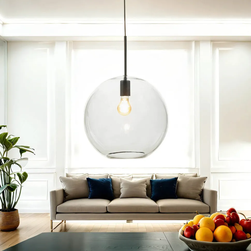 Verstellbare Pendelleuchte Glas Ø 36 cm E27 DARON