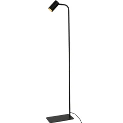 Verstellbare Stehlampe Wohnzimmer Schwarz Metall 124cm