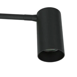 Verstellbare Stehlampe Wohnzimmer Schwarz Metall 124cm