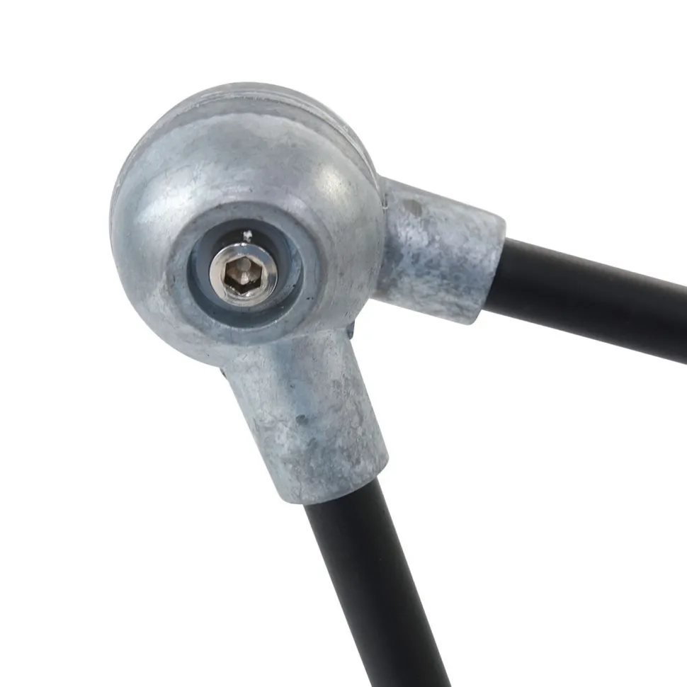 Verstellbare Tischlampe Metall in Schwarz Silber 68 cm