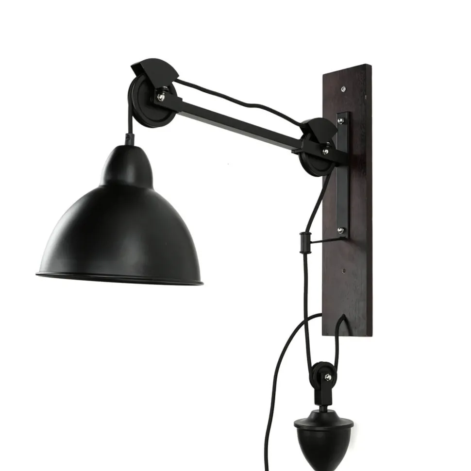 Verstellbare Wandlampe Industrie Design Holz Metall