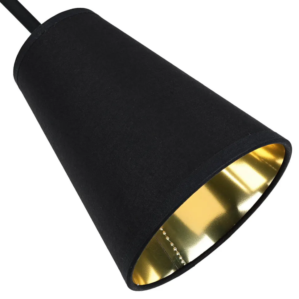 Verstellbare Wandlampe Schwarz Gold Metall E27