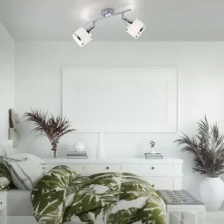 Verstellbarer Deckenstrahler Chrom Metall E14 blendarm