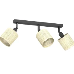 Verstellbarer Deckenstrahler Rattan Metall L:45 cm E14