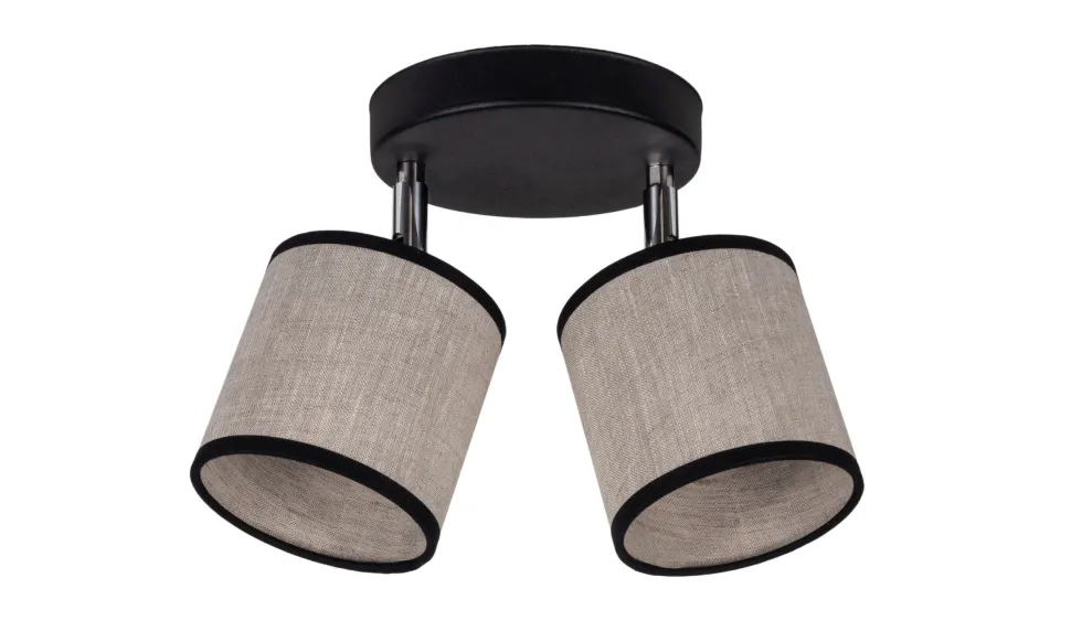 Verstellbarer Deckenstrahler blendarm Stoff E14 2-flmg