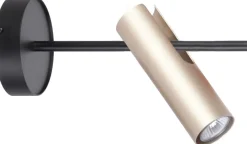 Verstellbarer Wandstrahler Gold Schwarz Metall B:28 cm