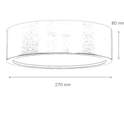 Vielseitige Deckenleuchte ARBARO Braun Wohnzimmer