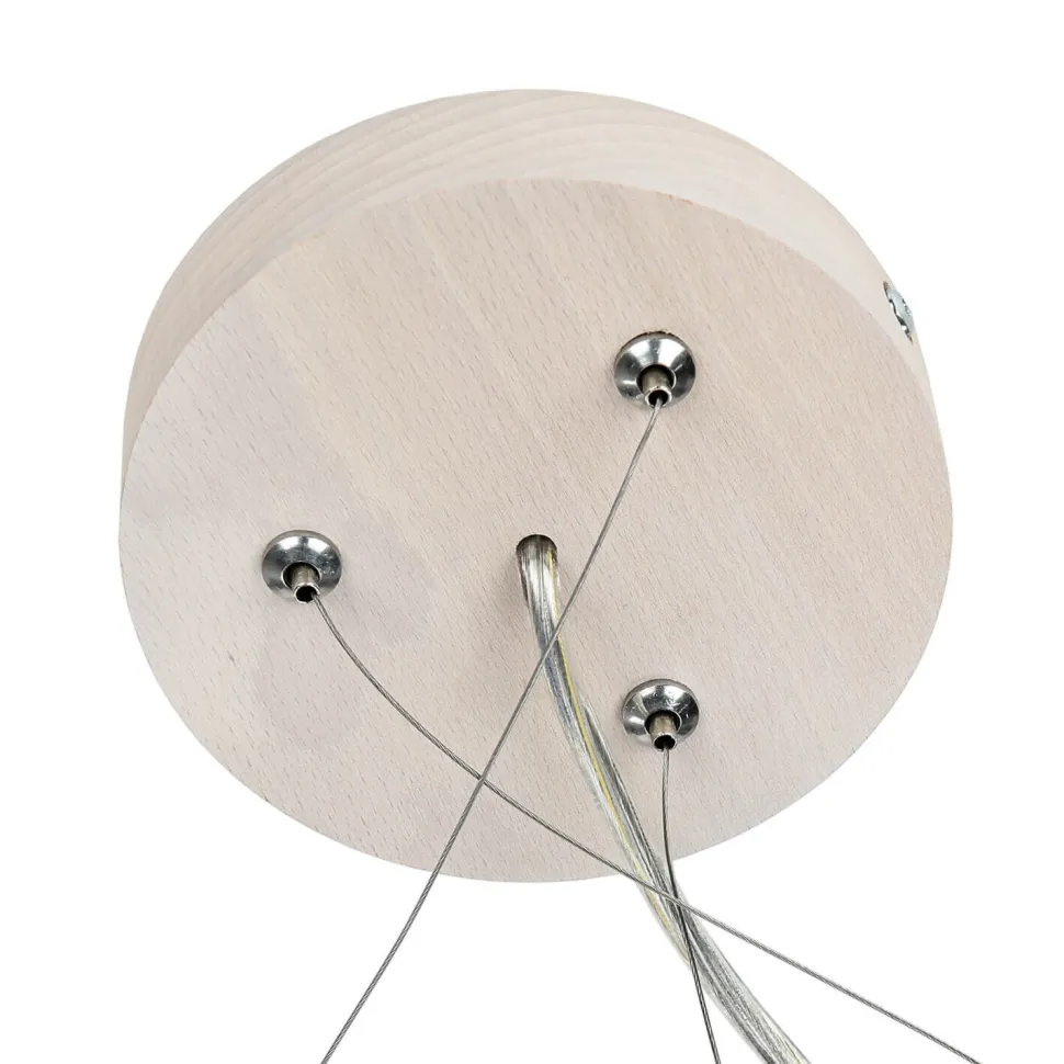 Vielseitige Pendelleuchte ARBARO Holz rund Esstisch