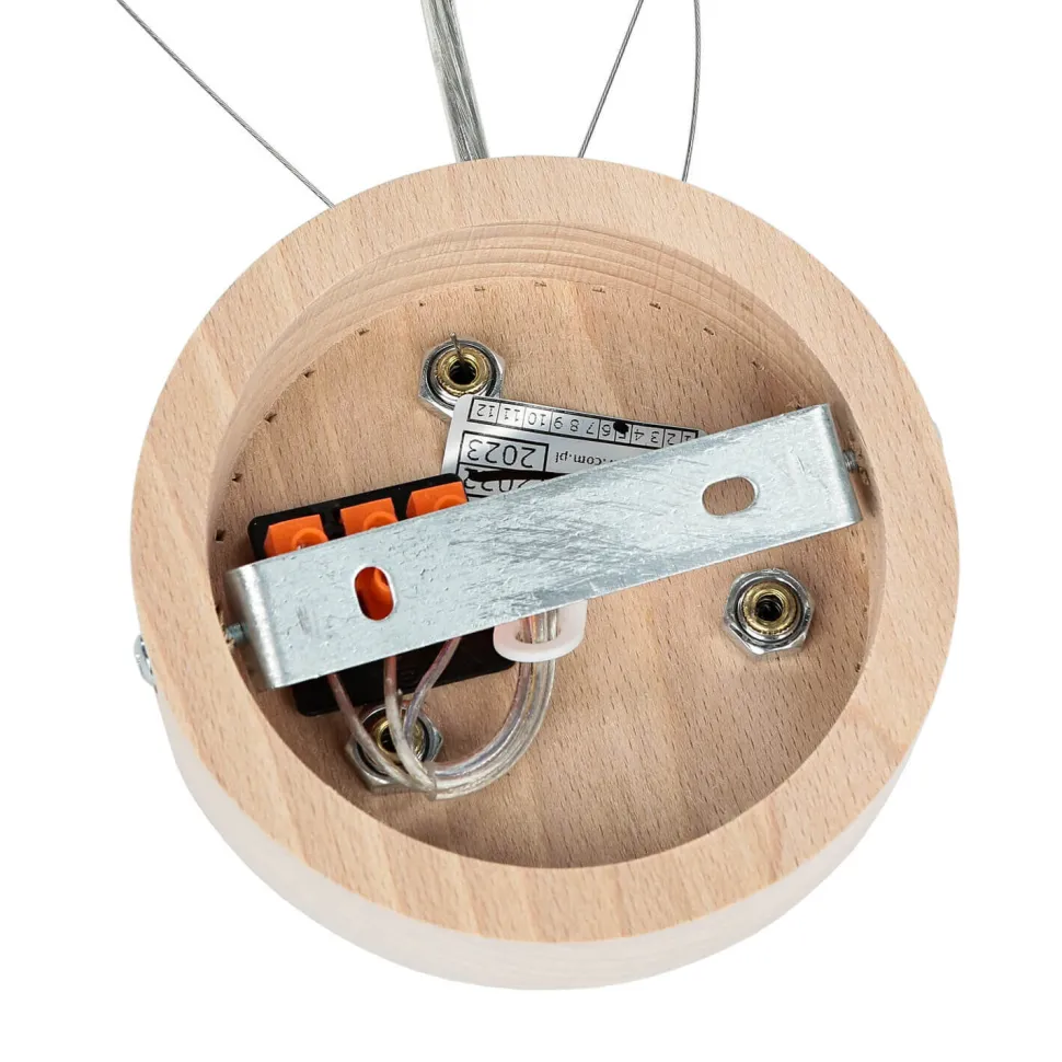 Vielseitige Pendelleuchte ARBARO Holz rund Esstisch