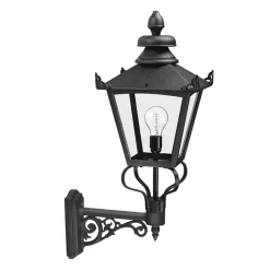 Viktorianische Außenwandlampe Schwarz groß H:80cm