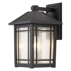 Vintage Außenlampe Wand E27 IP44 H: 41,8 cm Schwarz