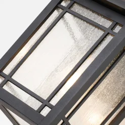 Vintage Außenlampe Wand E27 IP44 H: 41,8 cm Schwarz