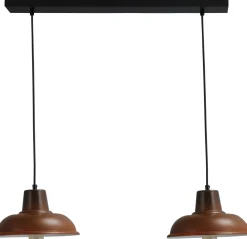 Vintage Pendelleuchte Hängeleuchte in Rost Braun