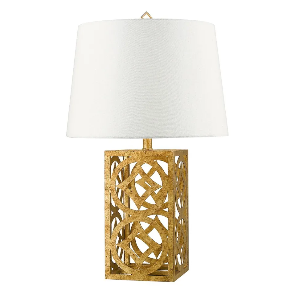 Vintage Tischlampe AIROSO Weiß H:80cm Design Lampe