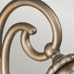 Vintage Wandlampe außen Aluminium Glas H: 48,9 cm IP44 E14