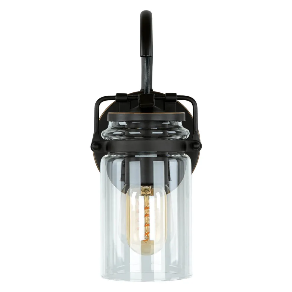 Vintage Wandleuchte Industrie Design Glas Schirm