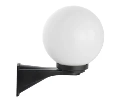 Vintage Wandleuchte Schwarz Weiß IP43 Kugelschirm