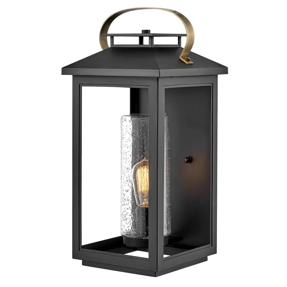 Wand Außenlampe Vintage E27 IP44 H: 51,8 cm Schwarz