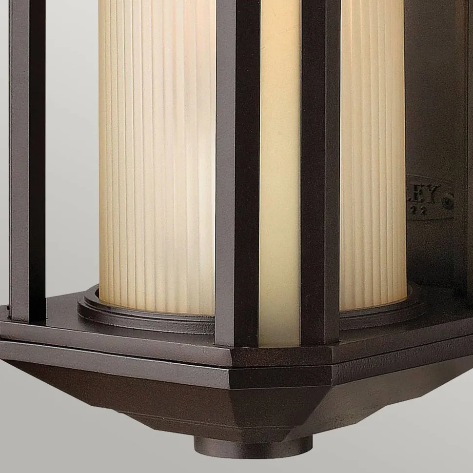 Wand Außenleuchte klein H: 29,2 cm Alu Glas E27 IP44 Retro