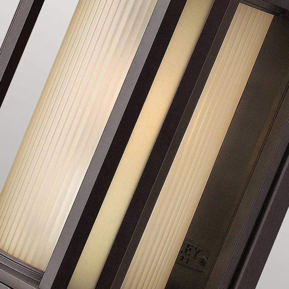 Wand Außenleuchte klein H: 29,2 cm Alu Glas E27 IP44 Retro