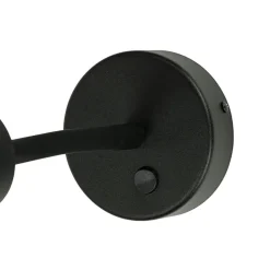 Wand Leselampe mit Schalter Schwarz verstellbar vielseitig