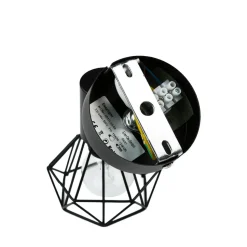 Wand Spot Metall Retro verstellbar in Schwarz E14