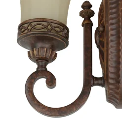 Wandlampe ANABELL 1 in Braun B:16cm Landhaus Lampe