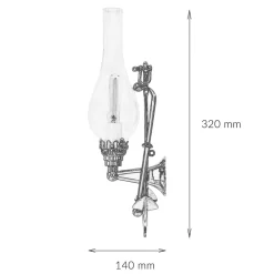 Wandlampe ANCORA Chrom Messing Maritim Badezimmer