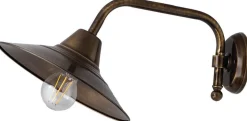 Wandlampe Antik echtes Messing rostfrei Ø26cm E27