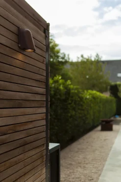 Wandlampe Außen Aluminium GU10 IP54 H:14,6 cm Rostbraun