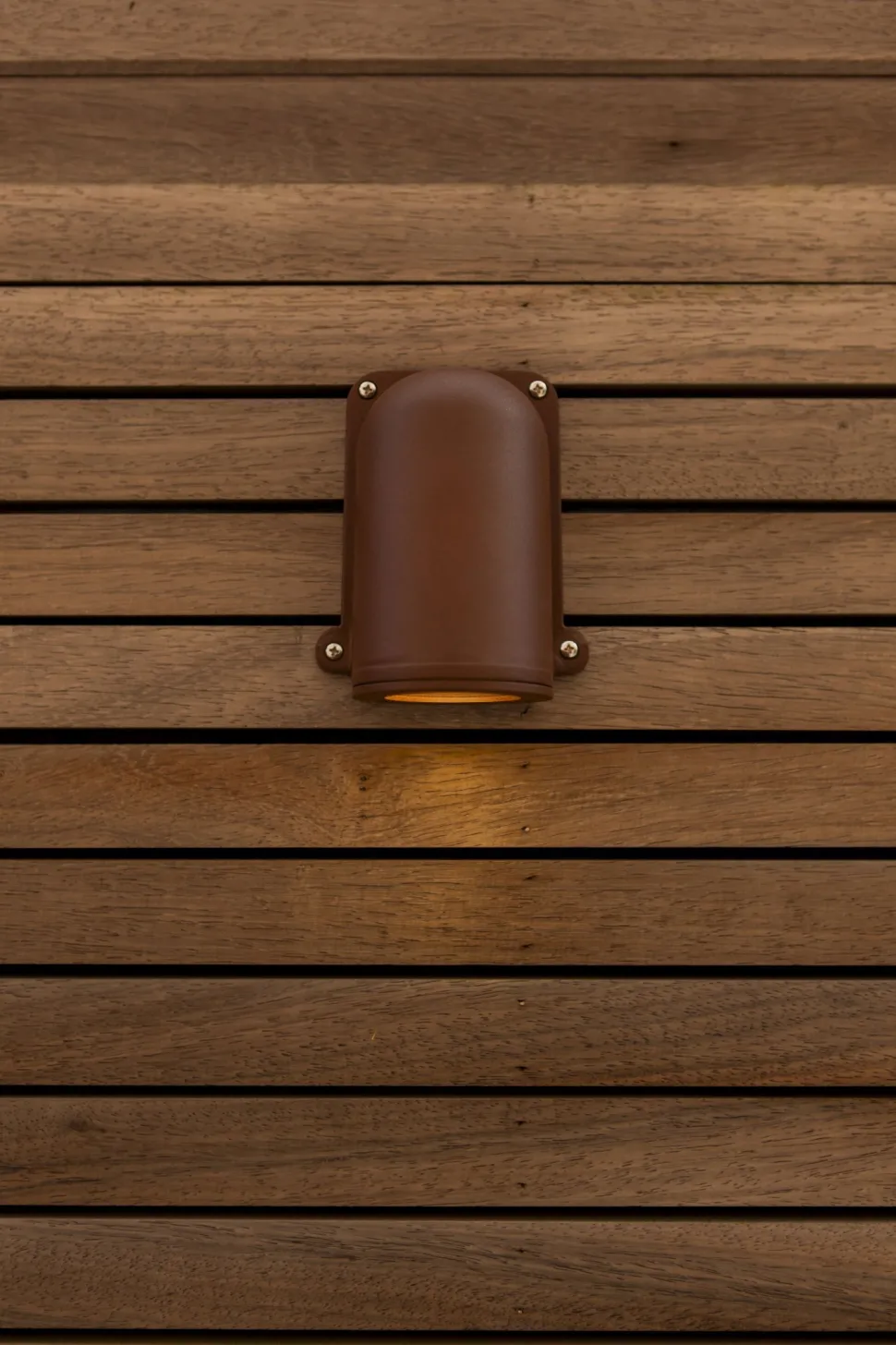Wandlampe Außen Aluminium GU10 IP54 H:14,6 cm Rostbraun