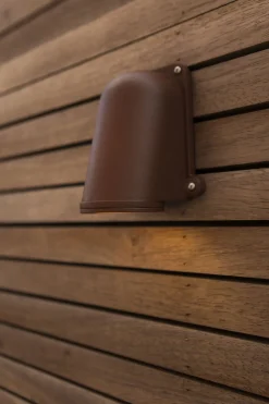 Wandlampe Außen Aluminium GU10 IP54 H:14,6 cm Rostbraun