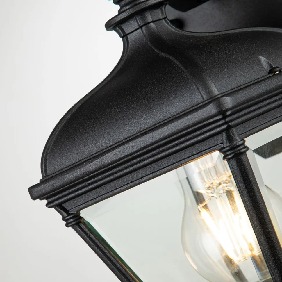 Wandlampe außen Aluminium Glas 27,4 cm hoch IP44 E27