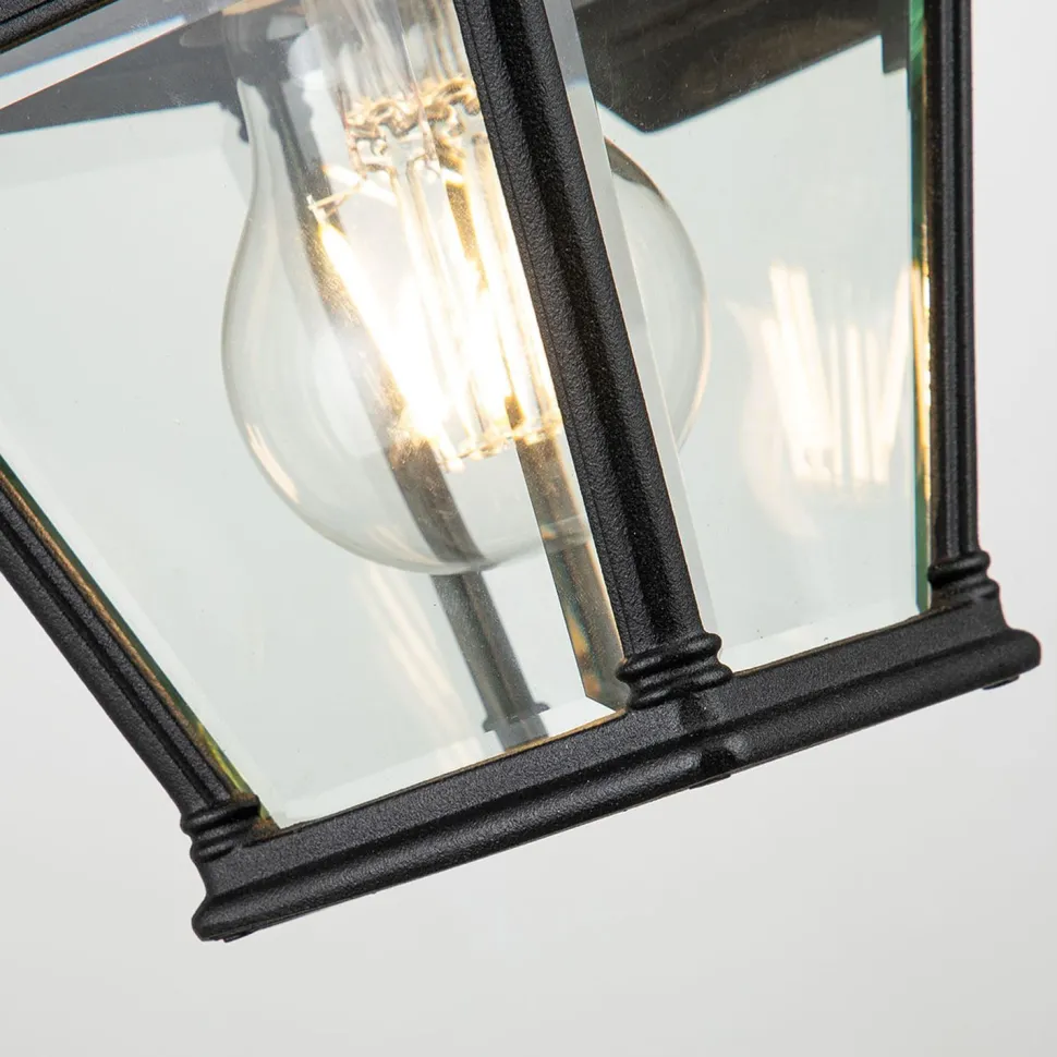 Wandlampe außen Aluminium Glas 27,4 cm hoch IP44 E27