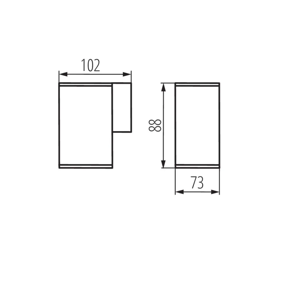 Wandlampe Außen Anthrazit IP44 Aluminium Haustür