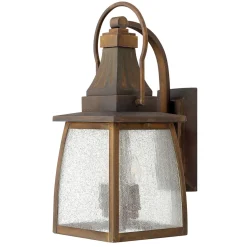 Wandlampe Außen Braun Echt-Messing Hof Haus MAINE