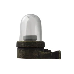 Wandlampe außen Glas Messing massiv E27 IP64 H: 15 cm