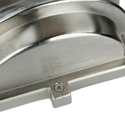 Wandlampe Außen Glas Messing in Nickel Maritim IP64