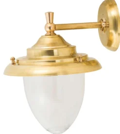 Wandlampe Außen Glas Messing Haus Maritim IP23