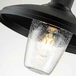 Wandlampe außen H: 33,1 cm IP44 Schwarz E27 Maritim