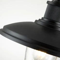 Wandlampe außen H: 33,1 cm IP44 Schwarz E27 Maritim
