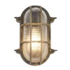 Wandlampe außen IP44 E27 in Gold Antik H: 25 cm Maritim